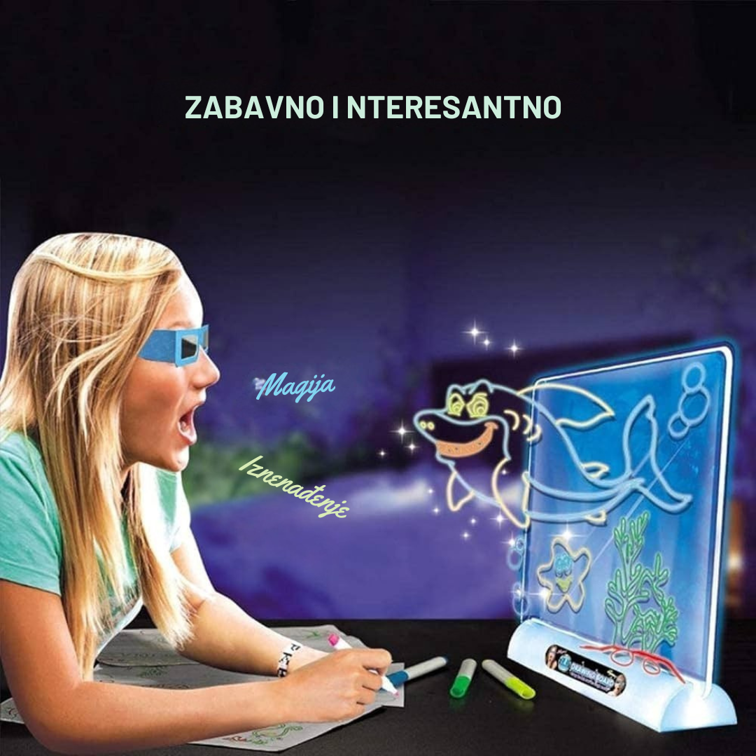 3D MAGIČNA TABLA ZA CRTANJE