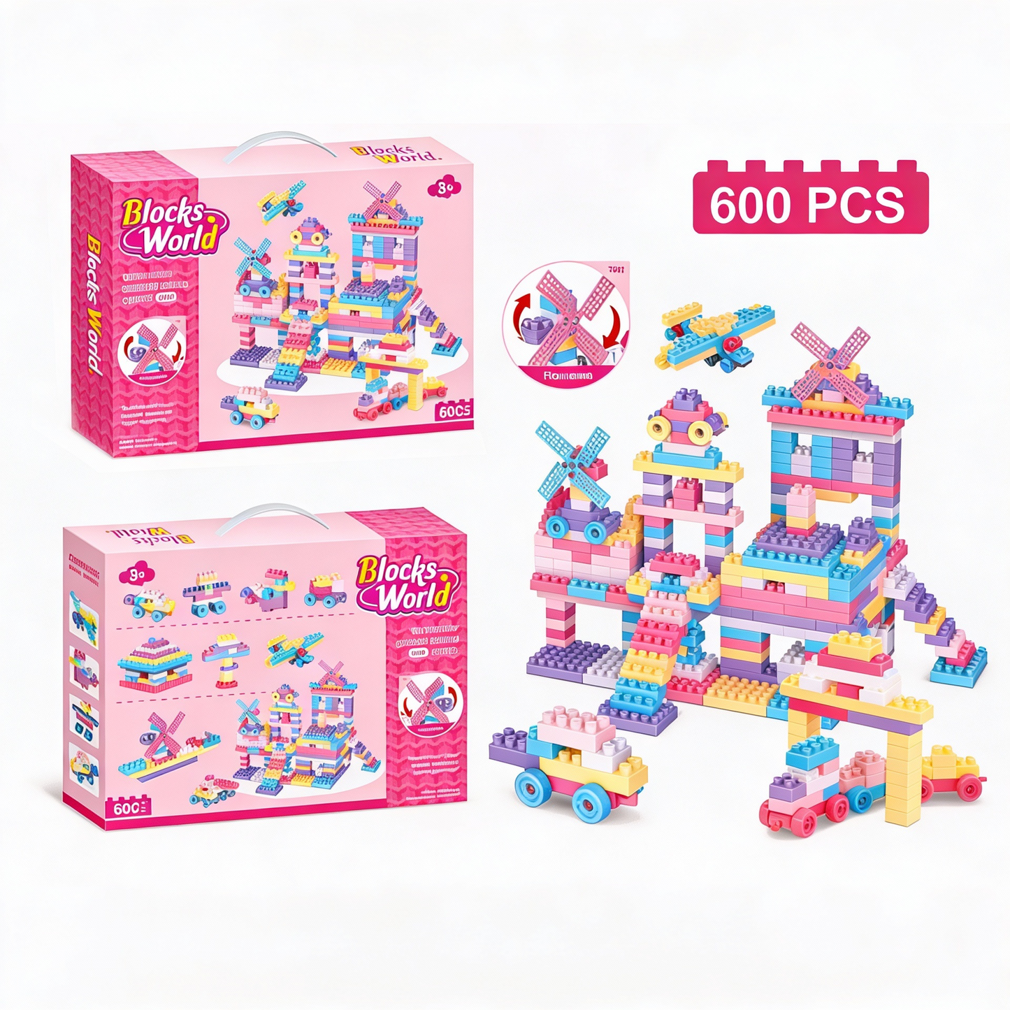 SET ŠARENIH KOCKICA (600 DELOVA)