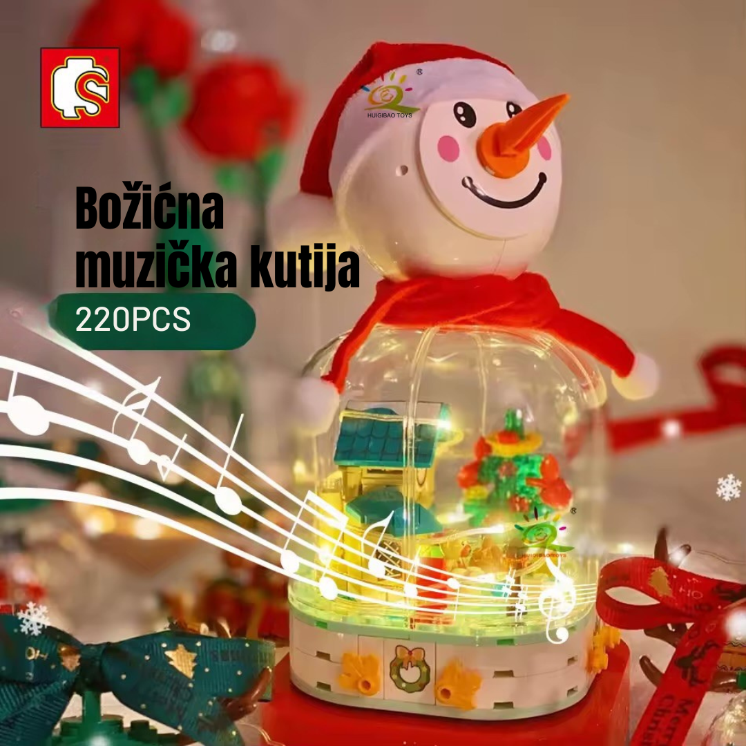 SNEŠKO MUŽIČKA KUTIJA SA OSVETLJENJEM SLAGALICA