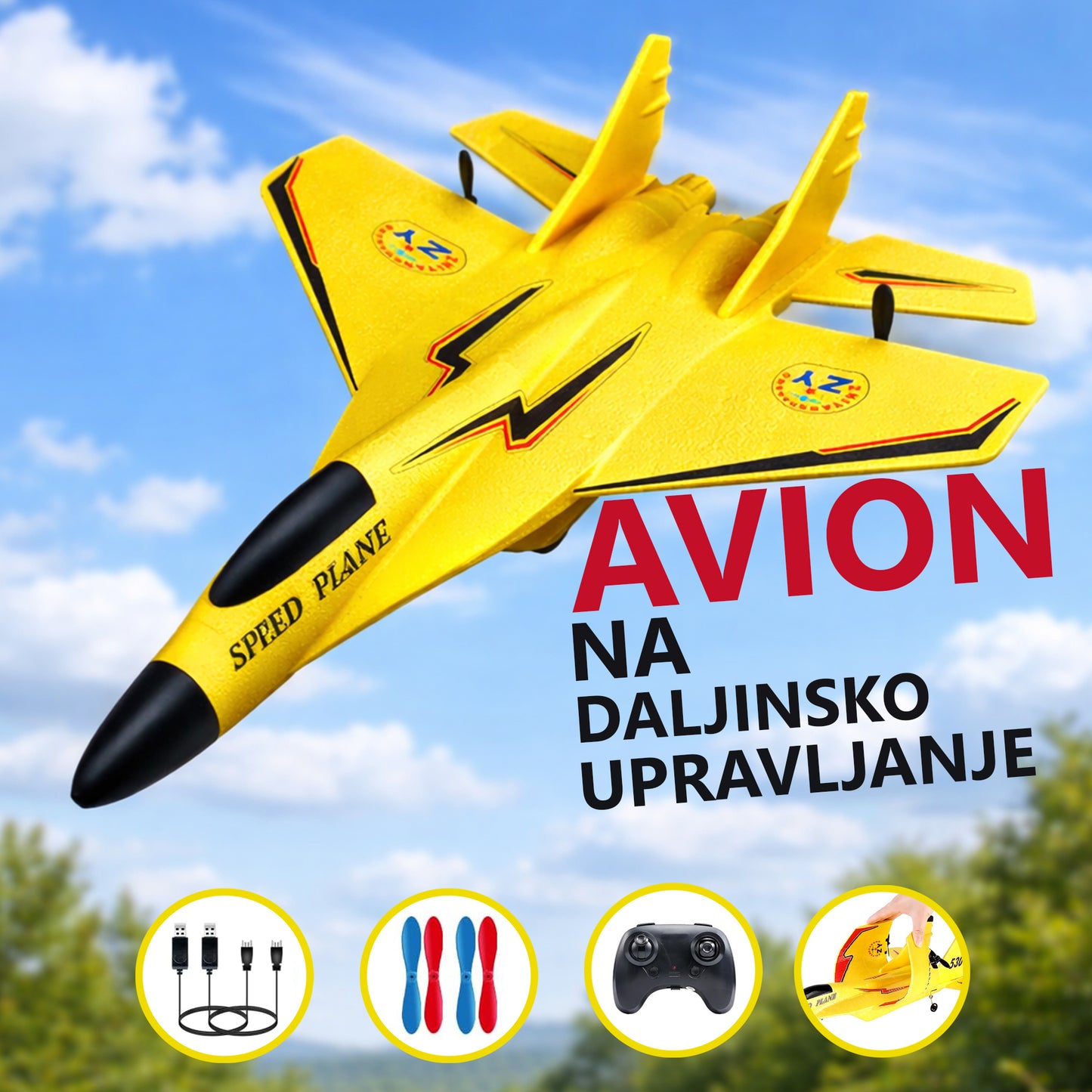 IGRAČKA AVION NA DALJINSKO UPRAVLJANJE